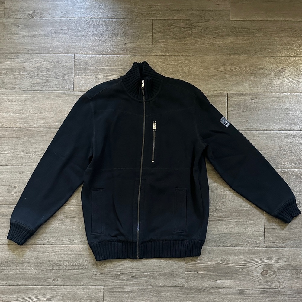 Calvin Klein Men's Black Zip-Up Sweater